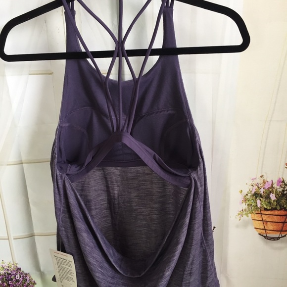 NWT HEATHERED VIOLA LULULEMON RAISE THE BARRE TANK - Picture 2 of 8
